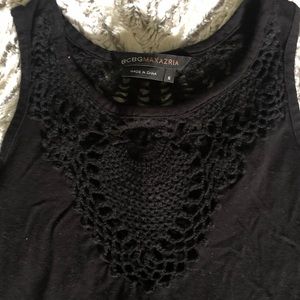 BCBG crochet tank top!